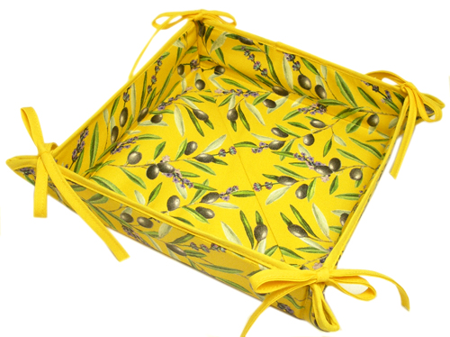 Provencal "coated" bread basket (Lauris. yellow)